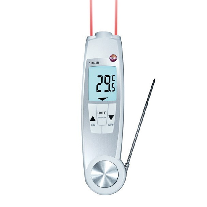 ترمومتر مواد غذایی لیزری و نفوذی تستو مدل TESTO 104-IR