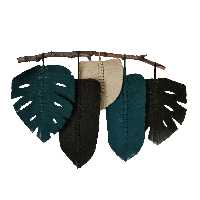 آویز بافتنی مدل مکرومه طرح برگ