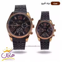 ساعت فیرو فلزی ست مشکی قاب رزگلد 11187