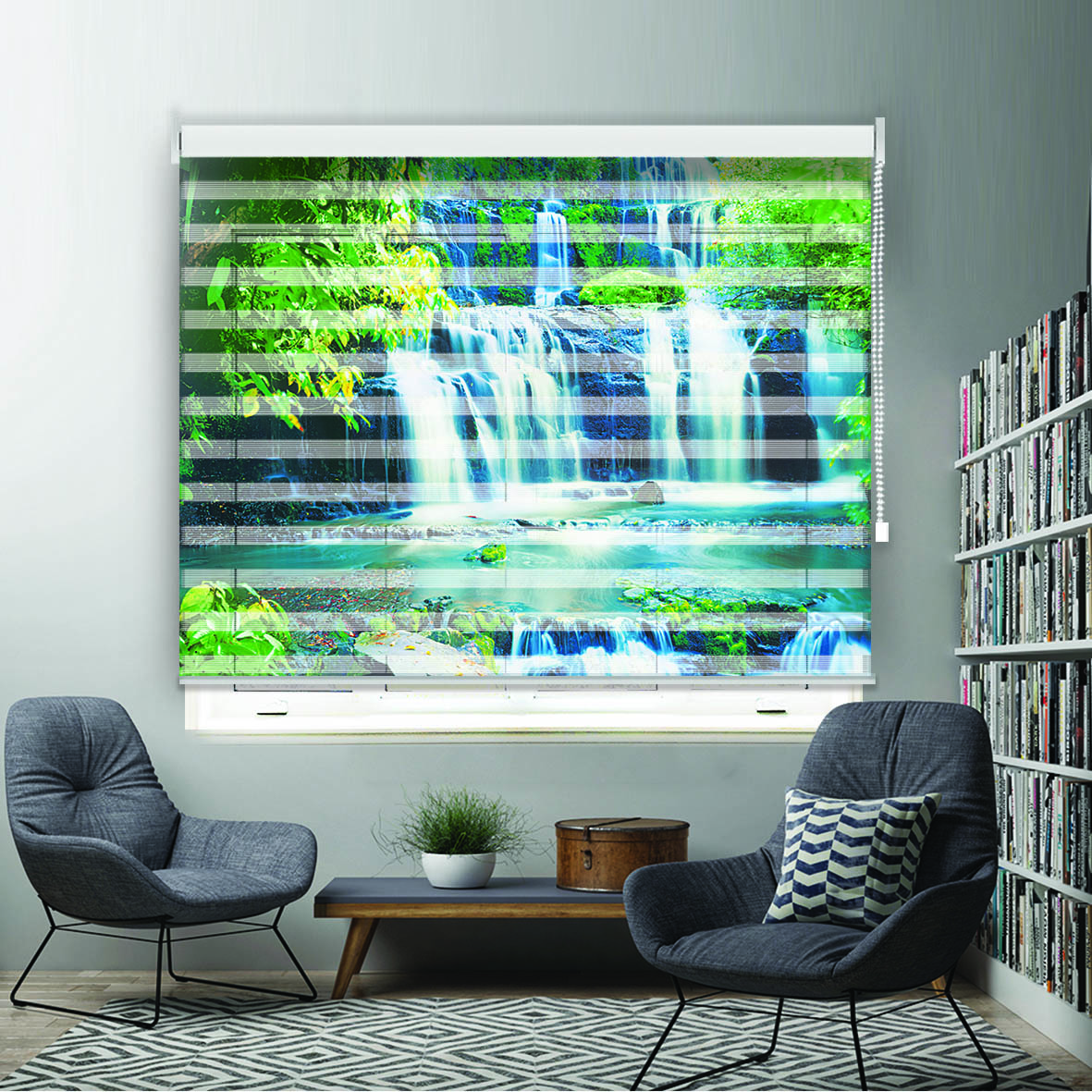 پرده زبرا مدل TD-11 سایز 150x150 سانتی متر