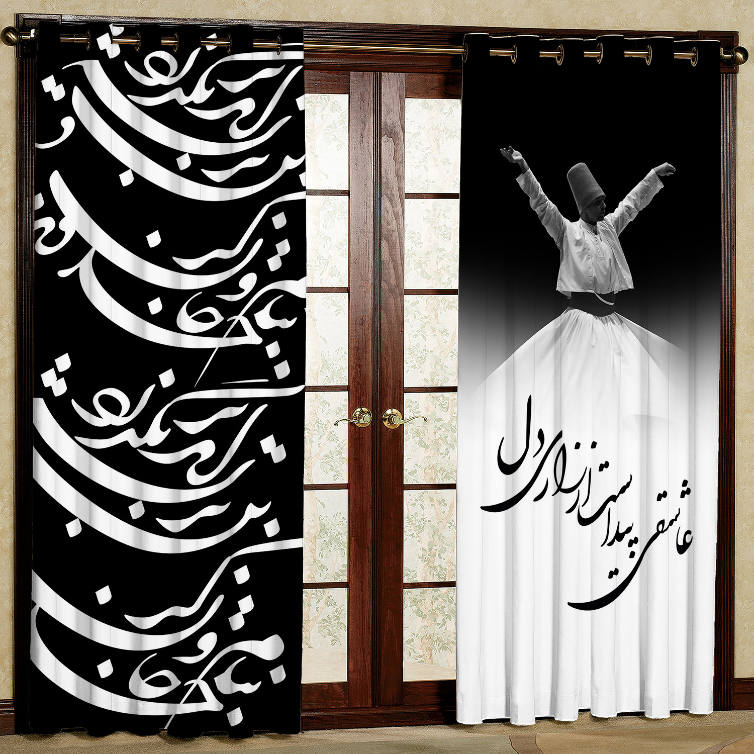 پرده مدل شعر مخمل پانچی کد 4761 سایز 200x140 سانتی متر