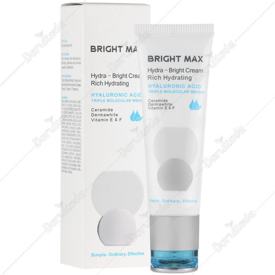 برایت مکس کرم آبرسان ریچ پوست خشک و نرمال 50 میل bright max
