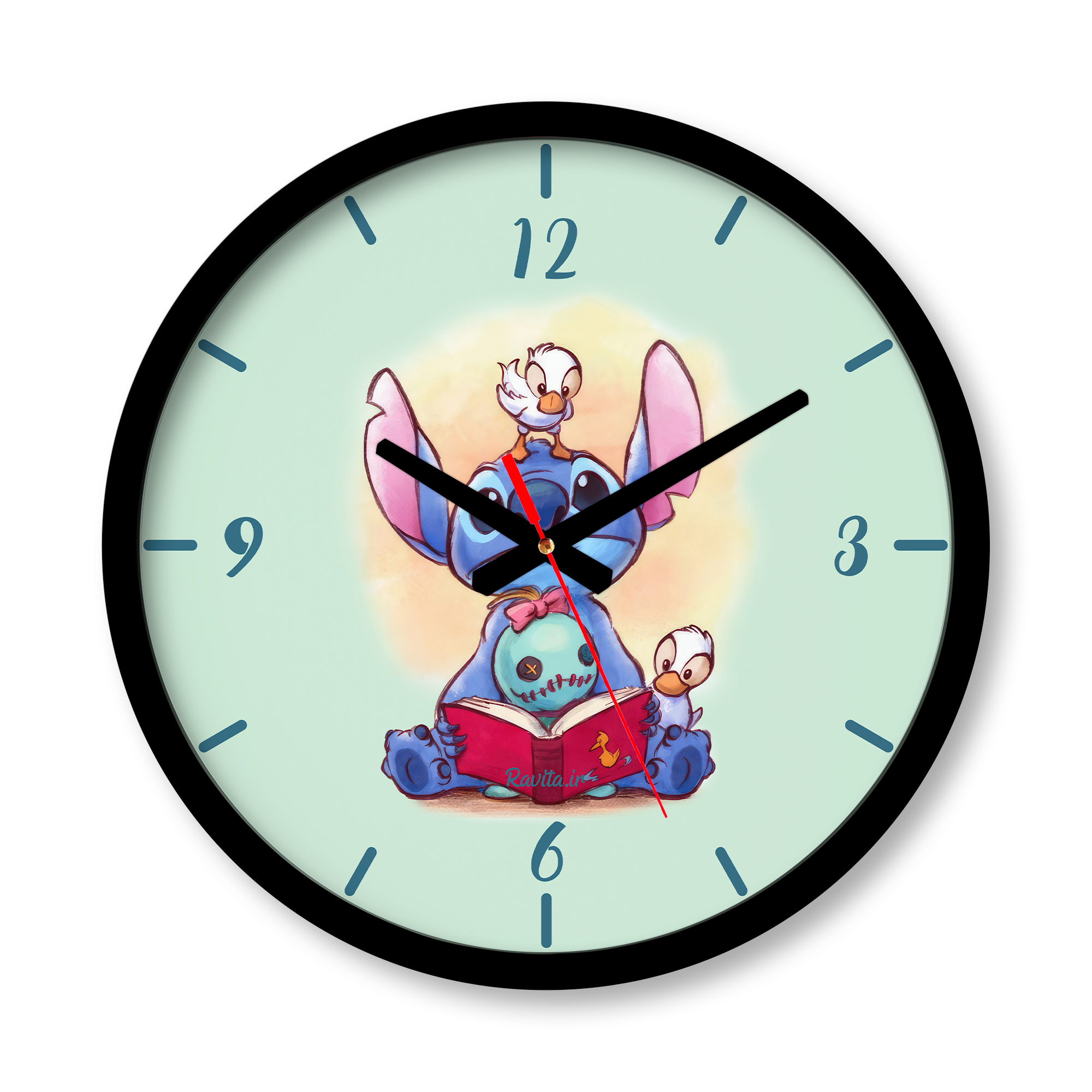 ساعت دیواری بزرگ راویتا طرح استیچ کد 3605