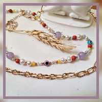 ست گردنبند 2 تایی روکش طلا برند سیکس آلمانی کد I139