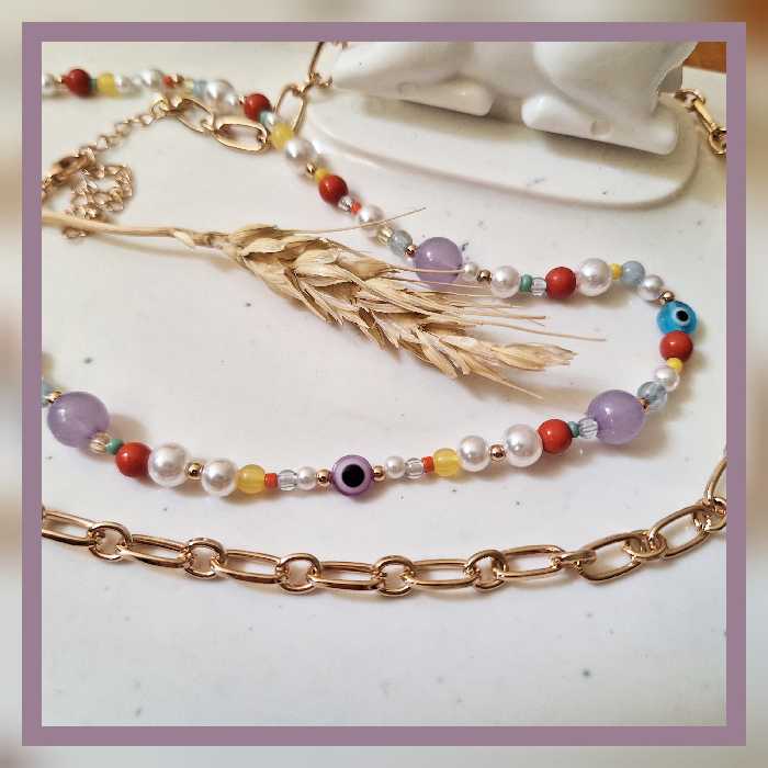 ست گردنبند 2 تایی روکش طلا برند سیکس آلمانی کد I139