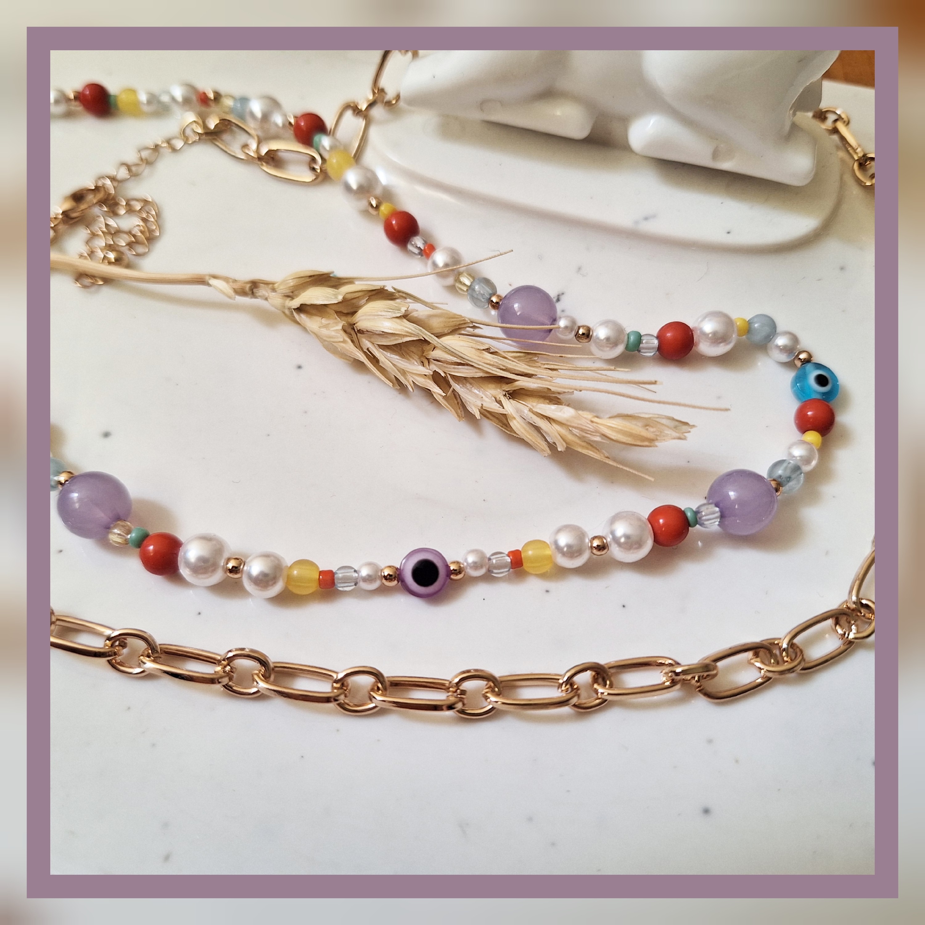 ست گردنبند 2 تایی روکش طلا برند سیکس آلمانی کد I139