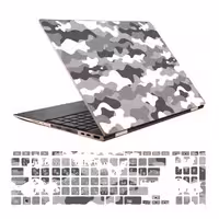 استیکر لپ تاپ طرح Military کد 02 مناسب برای لپ تاپ 15.6 اینچ به همراه بر چسب حروف فارسی کیبورد
