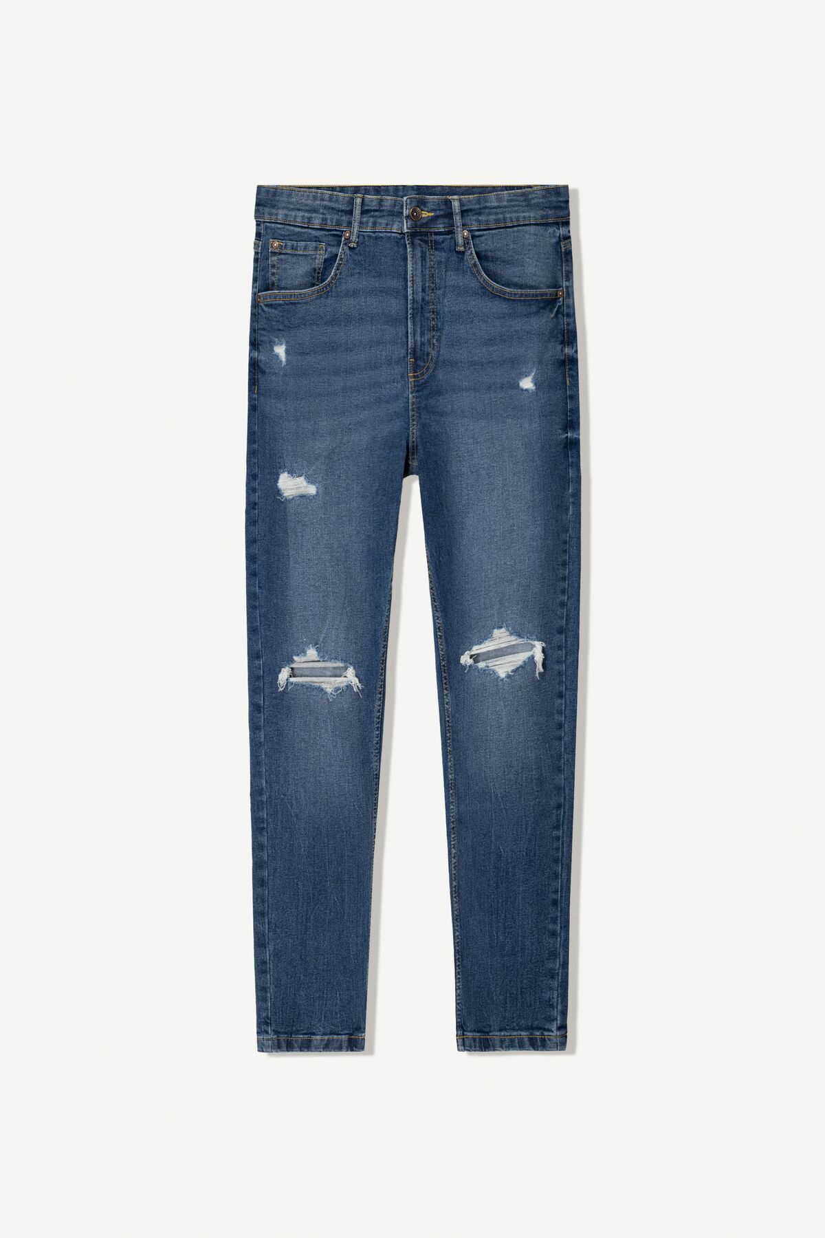 شلوار جین آبی مردانه هویج پریشان ژان اورجینال Bershka
