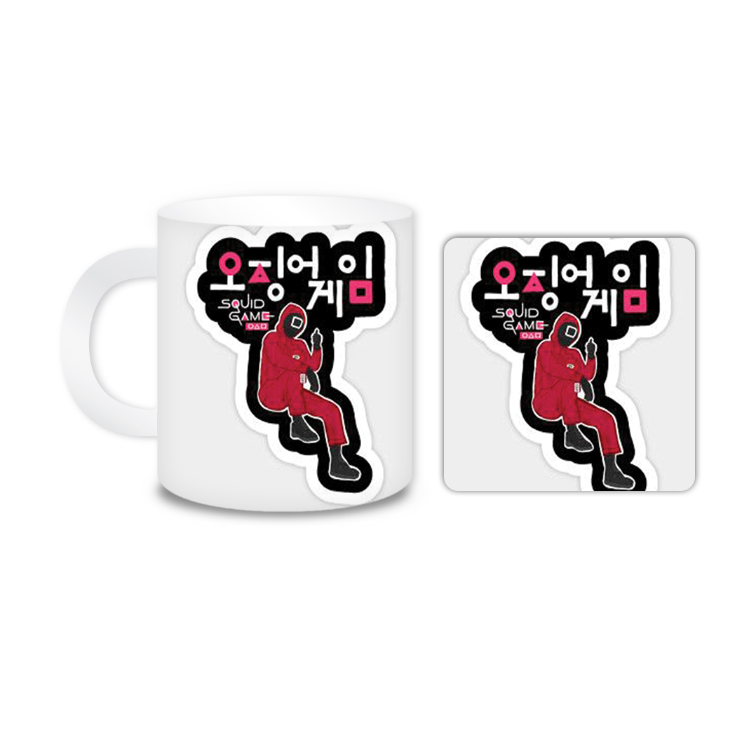 ماگ مدل Squid Game کد 2212 به همراه زیر لیوانی