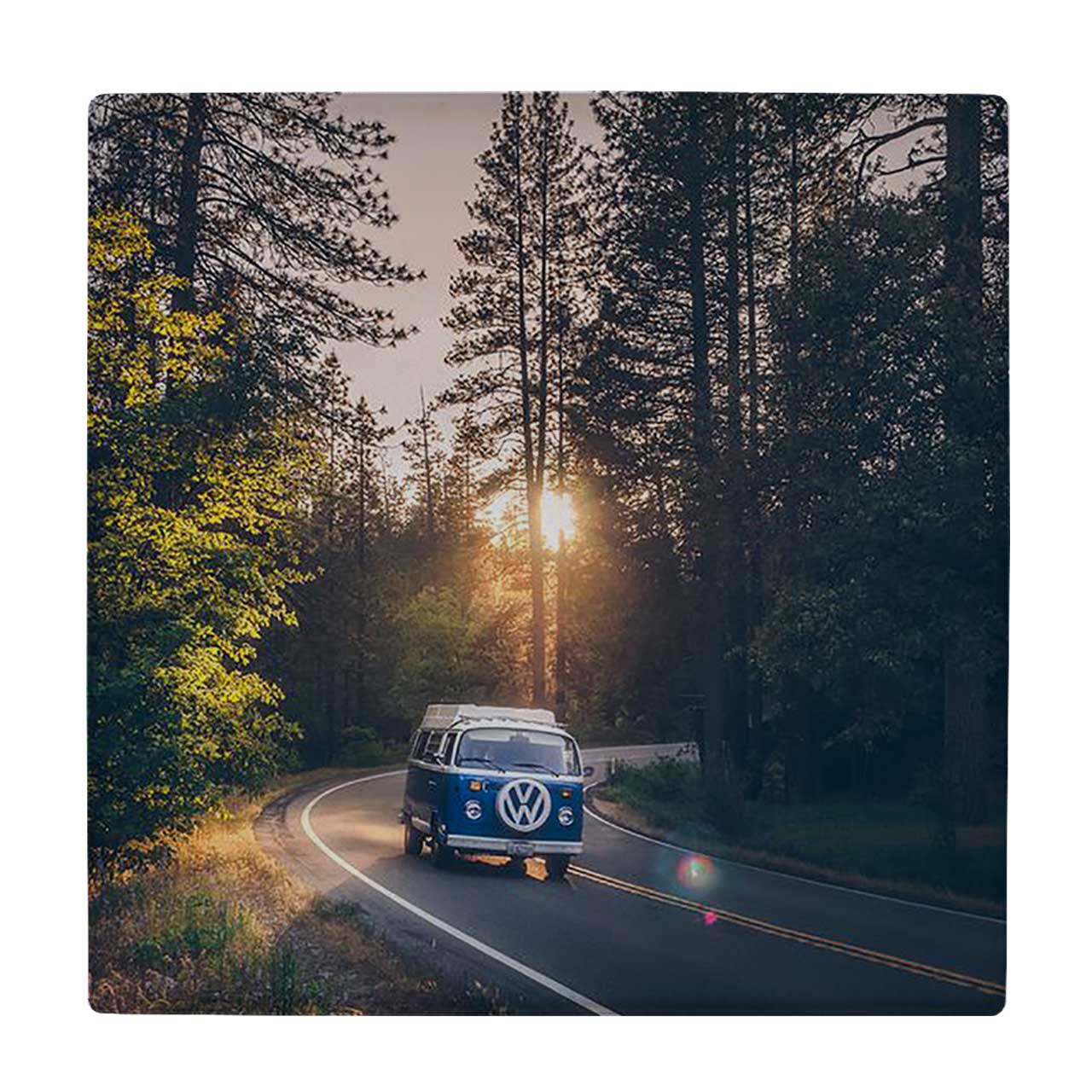  کاشی کارنیلا طرح فولکس واگن در جاده جنگلی کد wkk1277