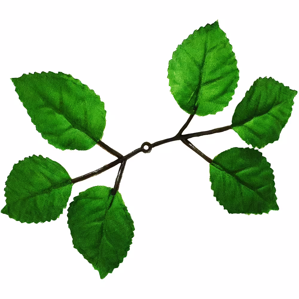 گل مصنوعی مدل برگ رز بسته 5 عددی