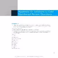 خرید و دانلود نسخه کامل کتاب Starting Out with C  : From Control Structures through Objects, Appendix O: Solutions to Odd Numbered Review Questions