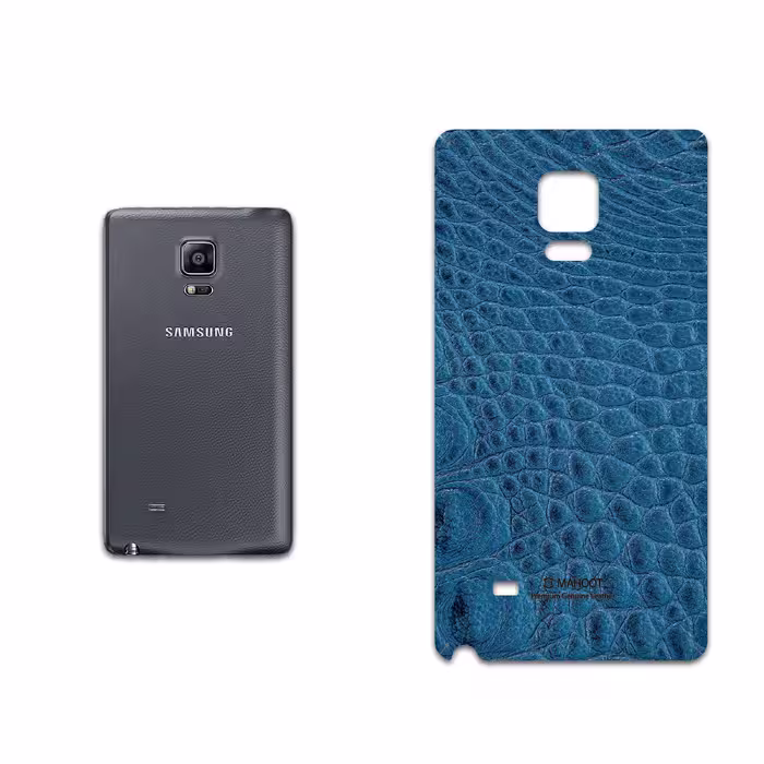 برچسب پوششی ماهوت مدل Blue-Crocodile-Leather مناسب برای گوشی موبایل سامسونگ Galaxy Note Edge