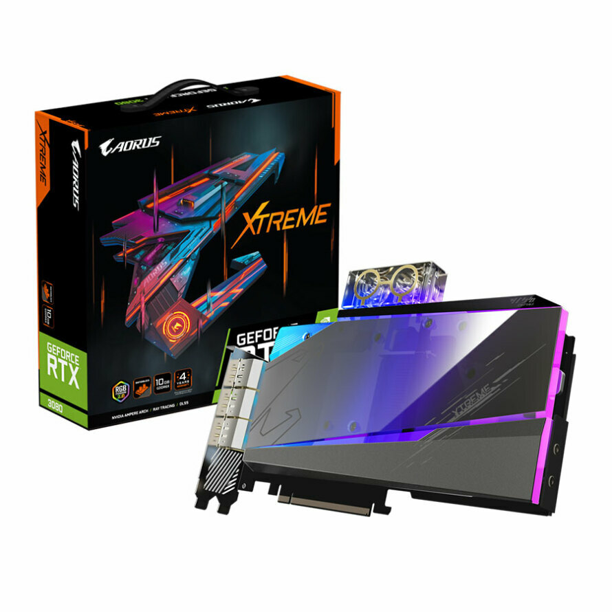 کارت گرافیک گیگابایت AORUS RTX 3080 XTREME WATERFORCE WB 10G