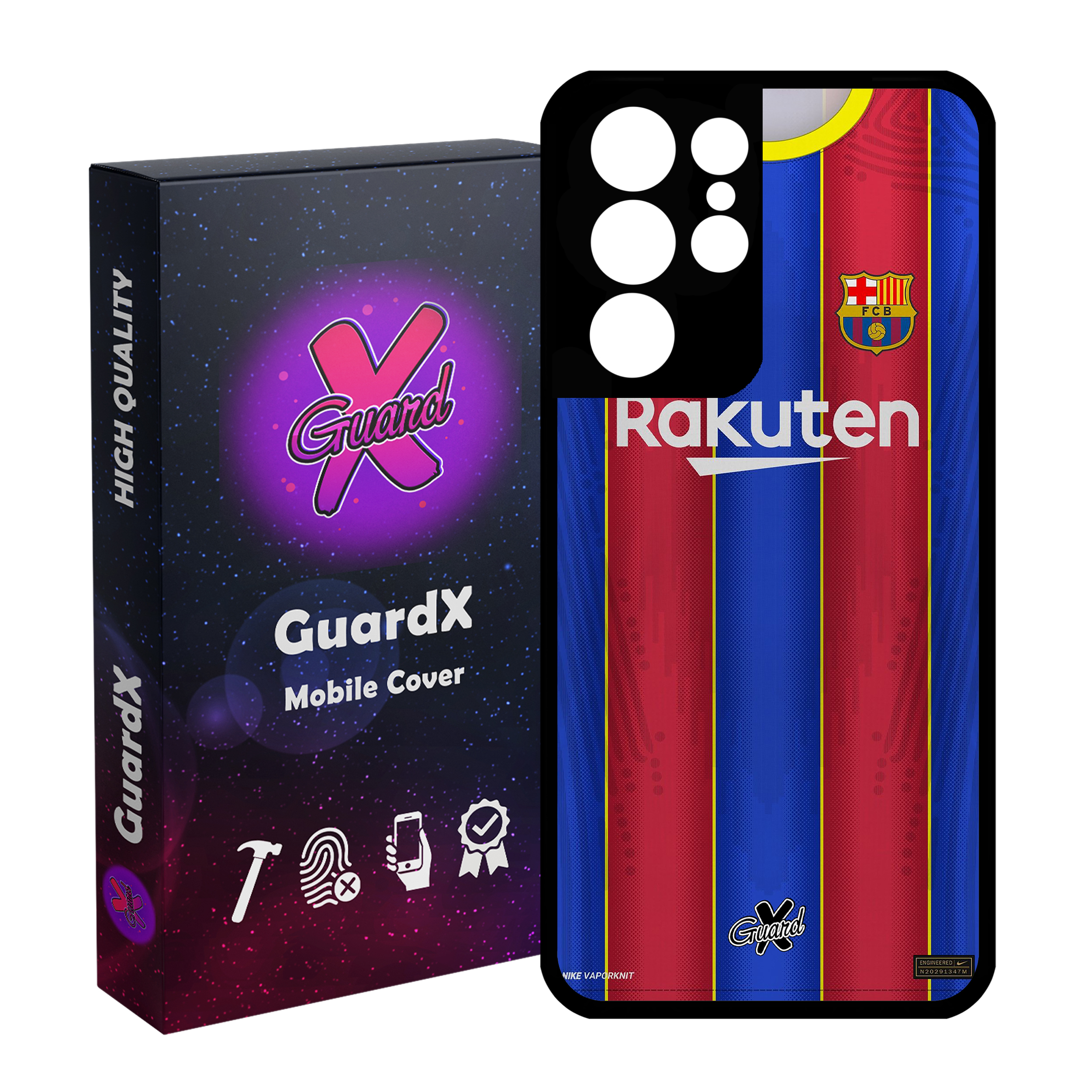 کاور گارد ایکس طرح بارسلونا مدل Glass10228 مناسب برای گوشی موبایل سامسونگ Galaxy S21 Ultra