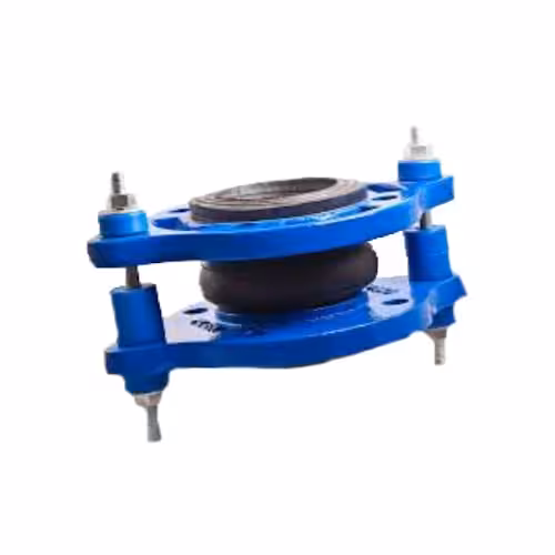 لرزه گیر لاستیکی فلنج دار مهاردار مارک آبی، آب سرد PN16 سایز 5 اینچ ارتعاشات صنعتی ایران