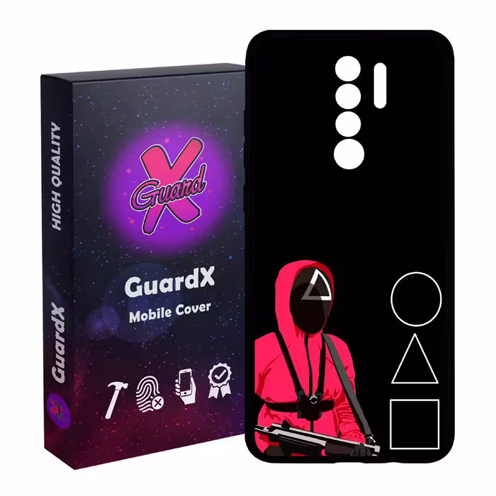 کاور گارد ایکس طرح Squid Game مدل Glass10410 مناسب برای گوشی موبایل شیائومی Redmi 9 / 9 Prime