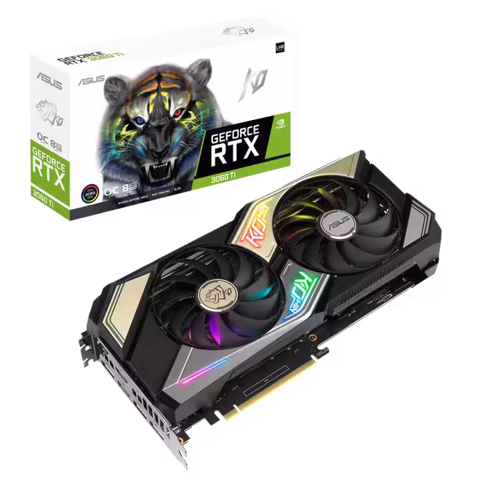 کارت گرافیک  ایسوس مدل ‎ KO-RTX3060TI-O8G-V2-GAMINGحافظه 8 گیگابایت