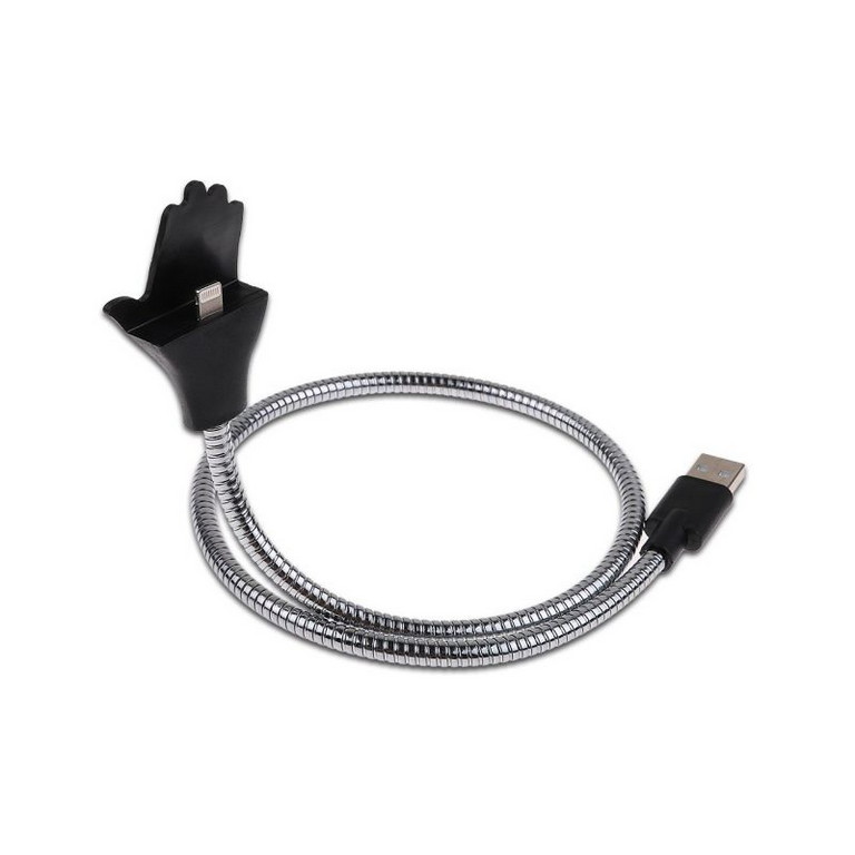 کابل تبدیل USB به لایتنینگ مدل فلز فنری طول 6.0 متر