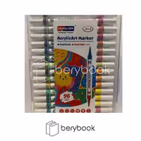 skyglory / ماژیک اکرولیک / دو سر / براش / 96 رنگ / 48 عددی / sg-987
