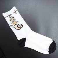 جوراب ساقدار کش انگلیسی طرح دار  20298 کد 45