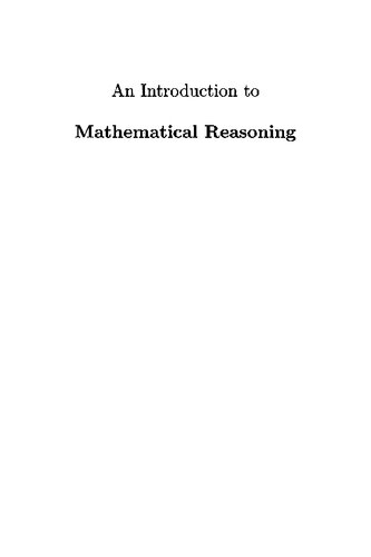 خرید و دانلود نسخه کامل کتاب An Introduction to Mathematical Reasoning: numbers, sets and functions
