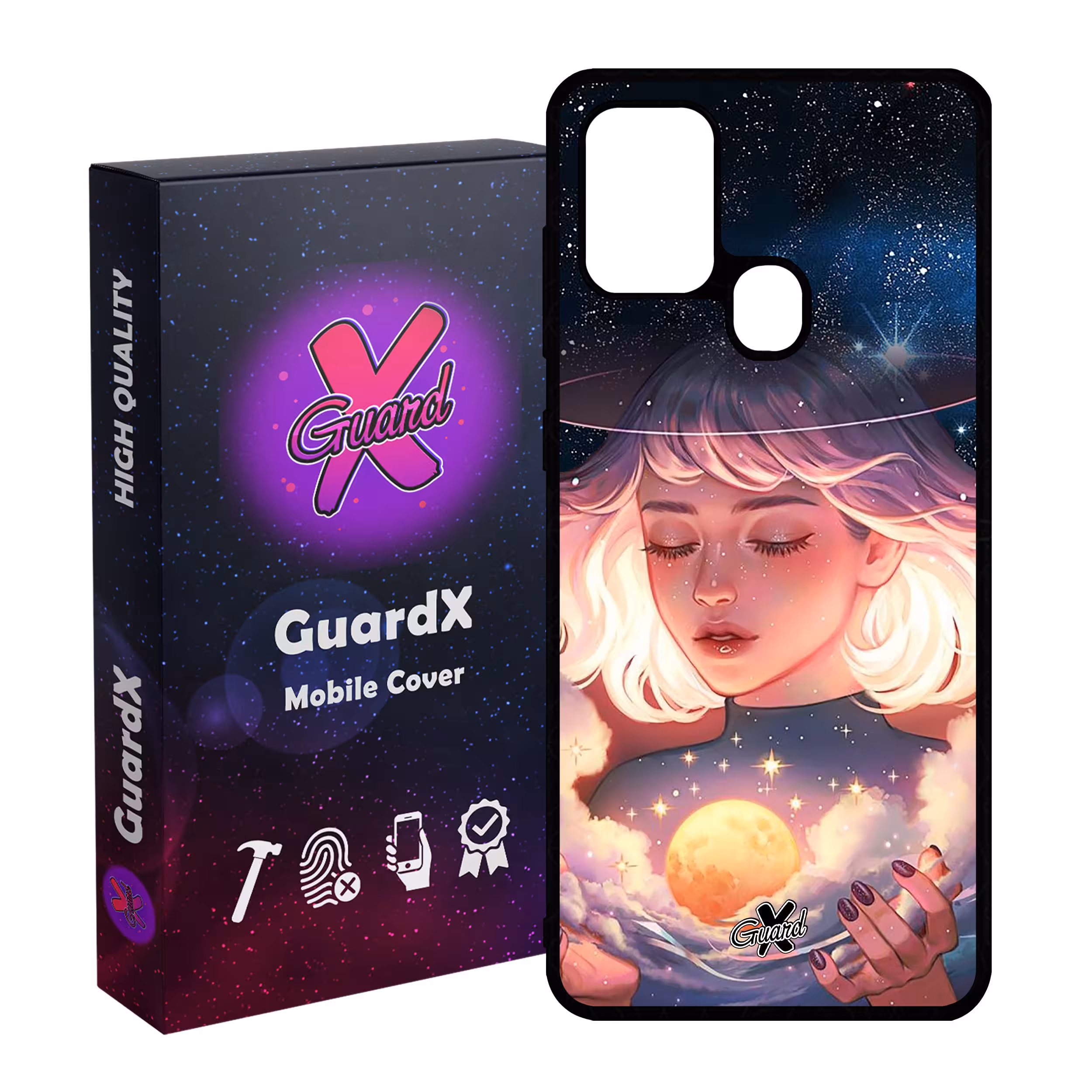 کاور گارد ایکس طرح Girl مدل Glass10059 مناسب برای گوشی موبایل سامسونگ Galaxy A21s