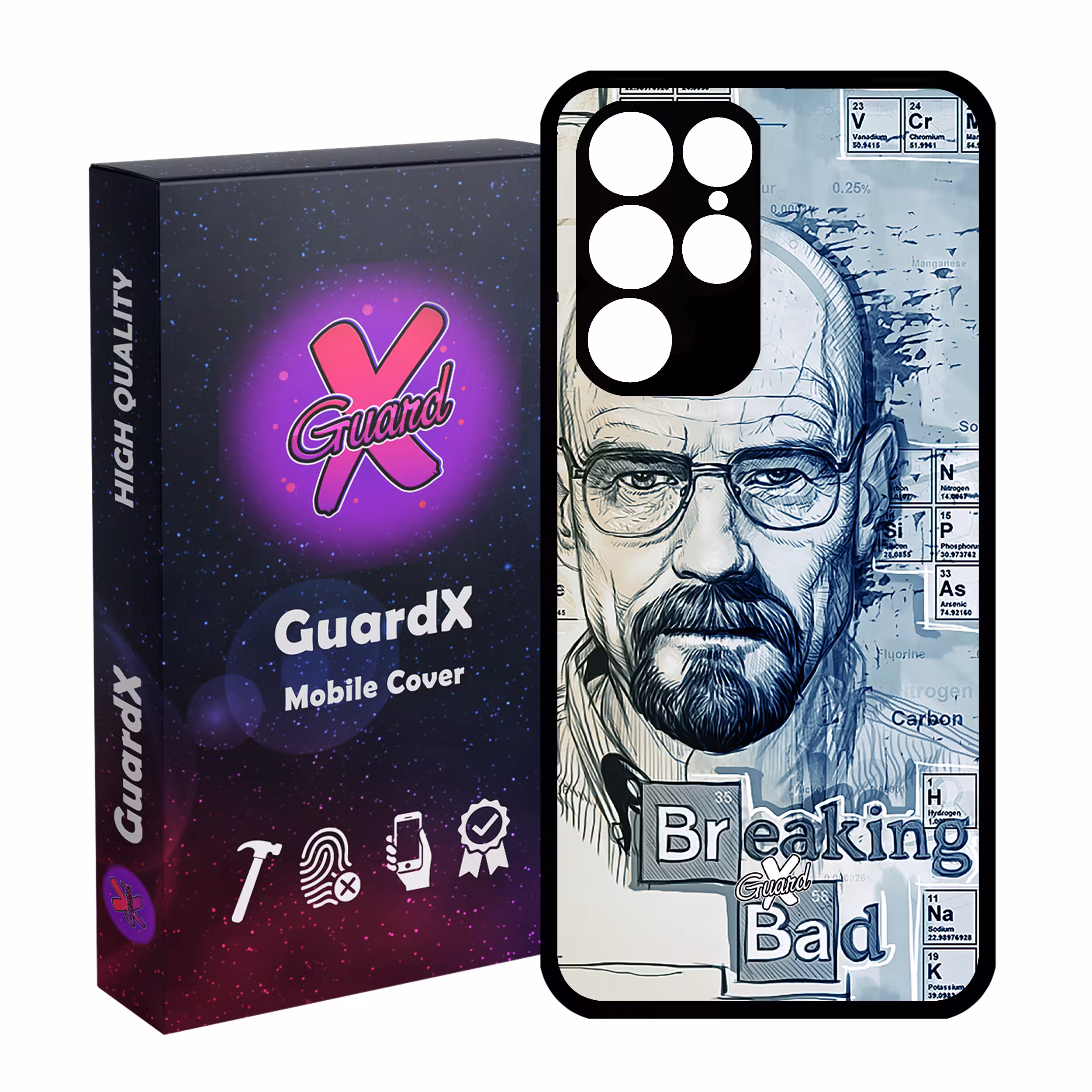 کاور گارد ایکس طرح Breaking Bad مدل Glass10202 مناسب برای گوشی موبایل سامسونگ Galaxy S22 Ultra