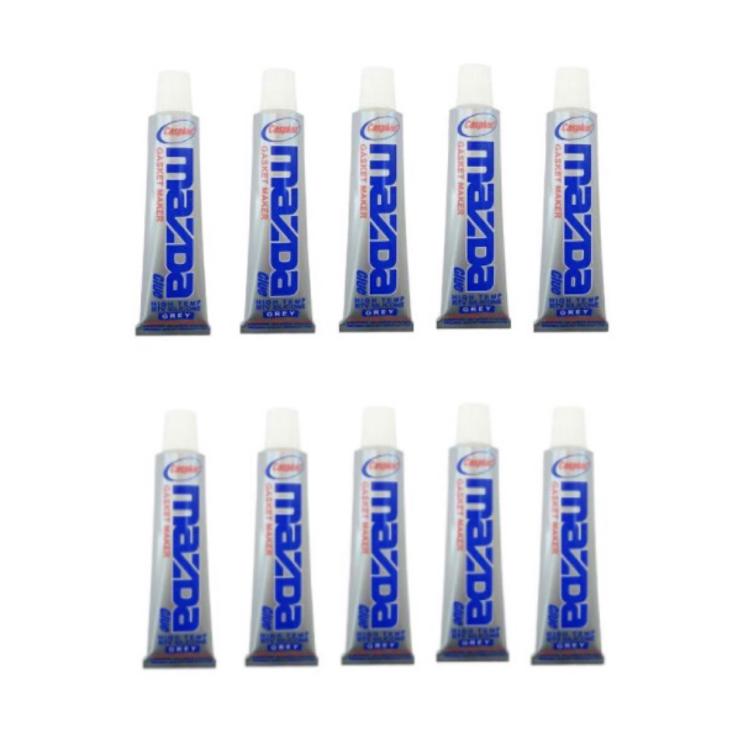 چسب سیلیکون کاسپین مدل مزدا وزن 30 گرم بسته 10 عددی