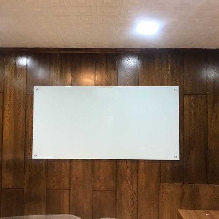  تخته وایت برد شیشه‌ ای عکسنگ مدل CG19 سایز 180x90 سانتی متر