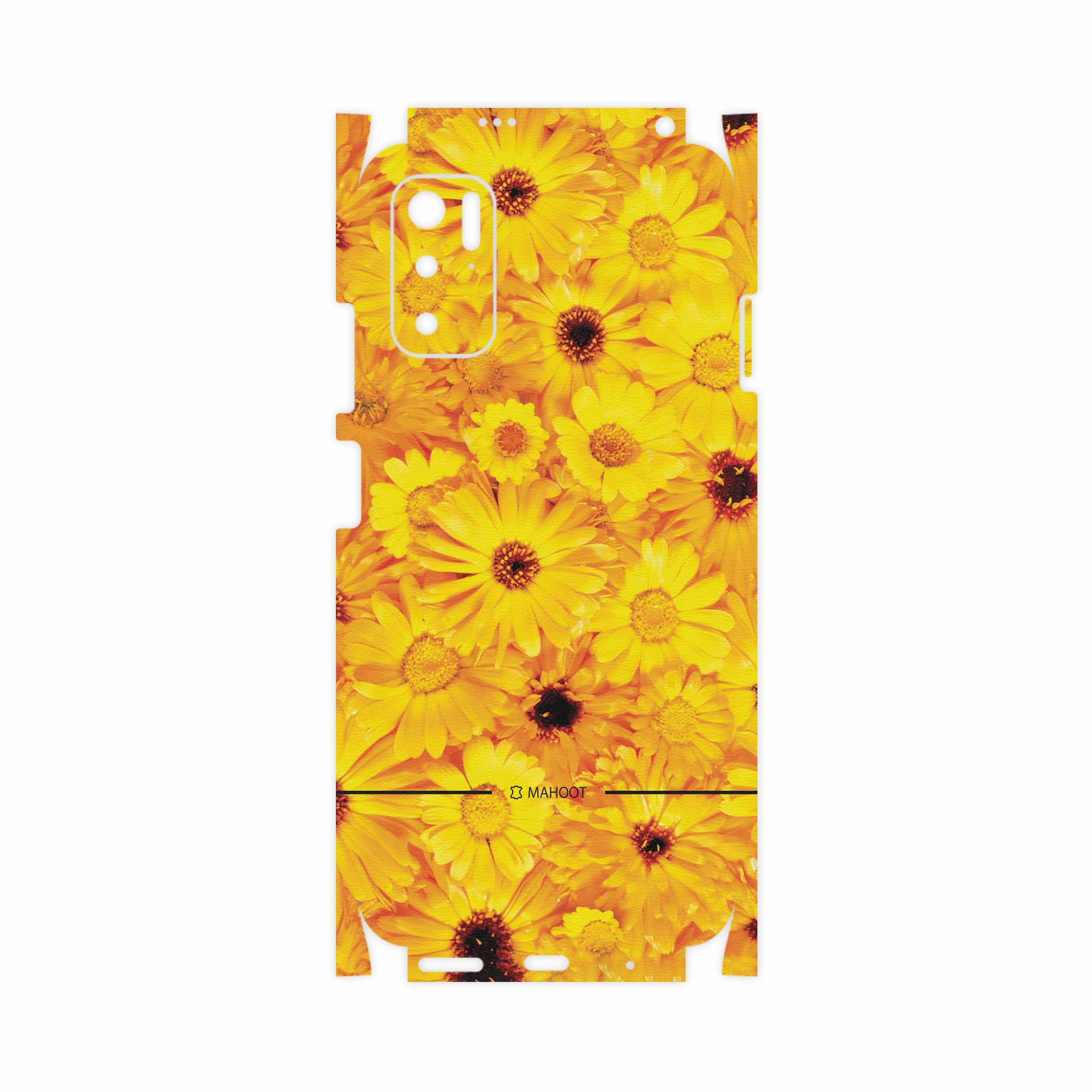برچسب پوششی ماهوت مدل Yellow-Flower-FullSkin مناسب برای گوشی موبایل شیائومی Poco M3 Pro 5G