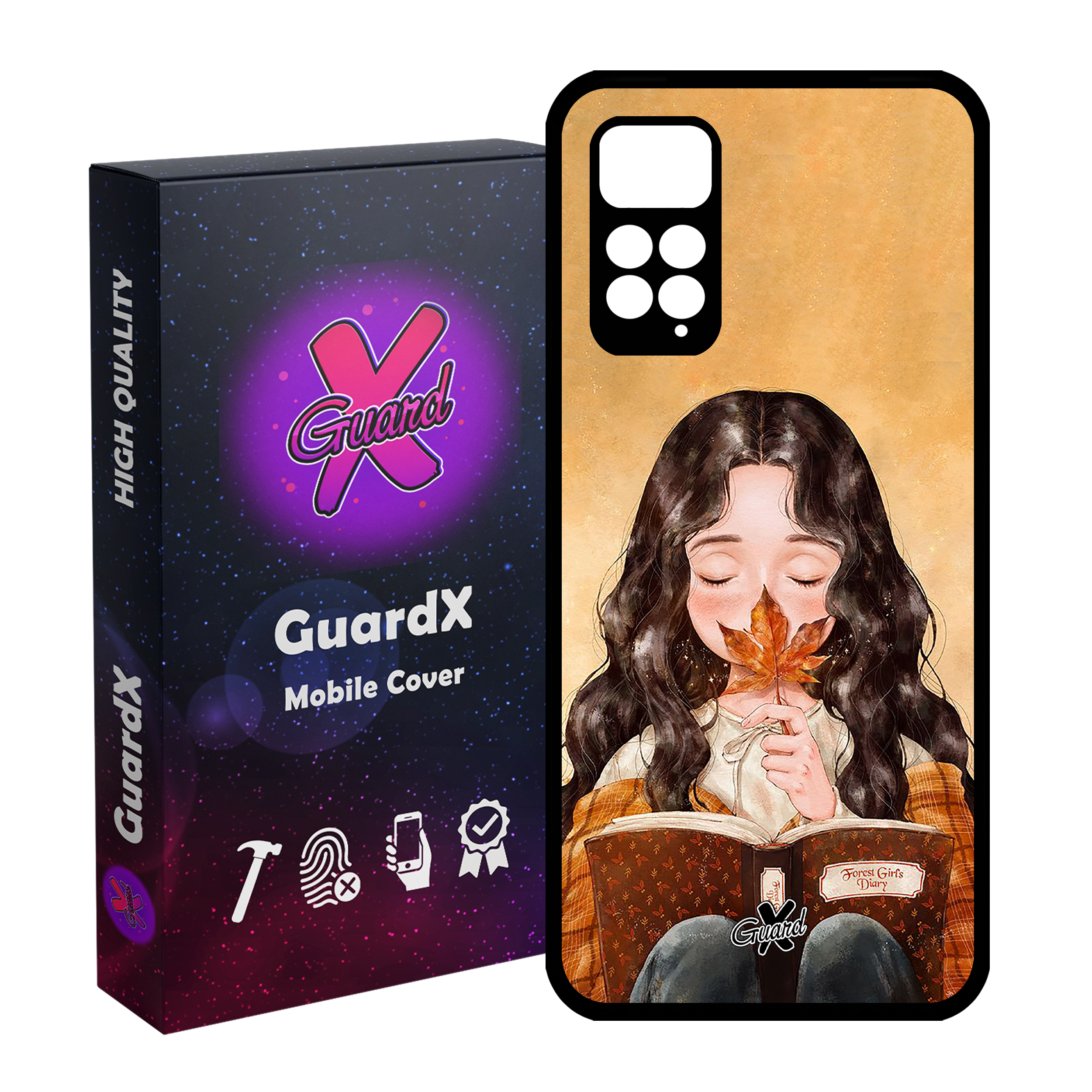 کاور گارد ایکس طرح Girl مدل Glass10223 مناسب برای گوشی موبایل شیائومی Redmi Note 11 Pro 4G/5G