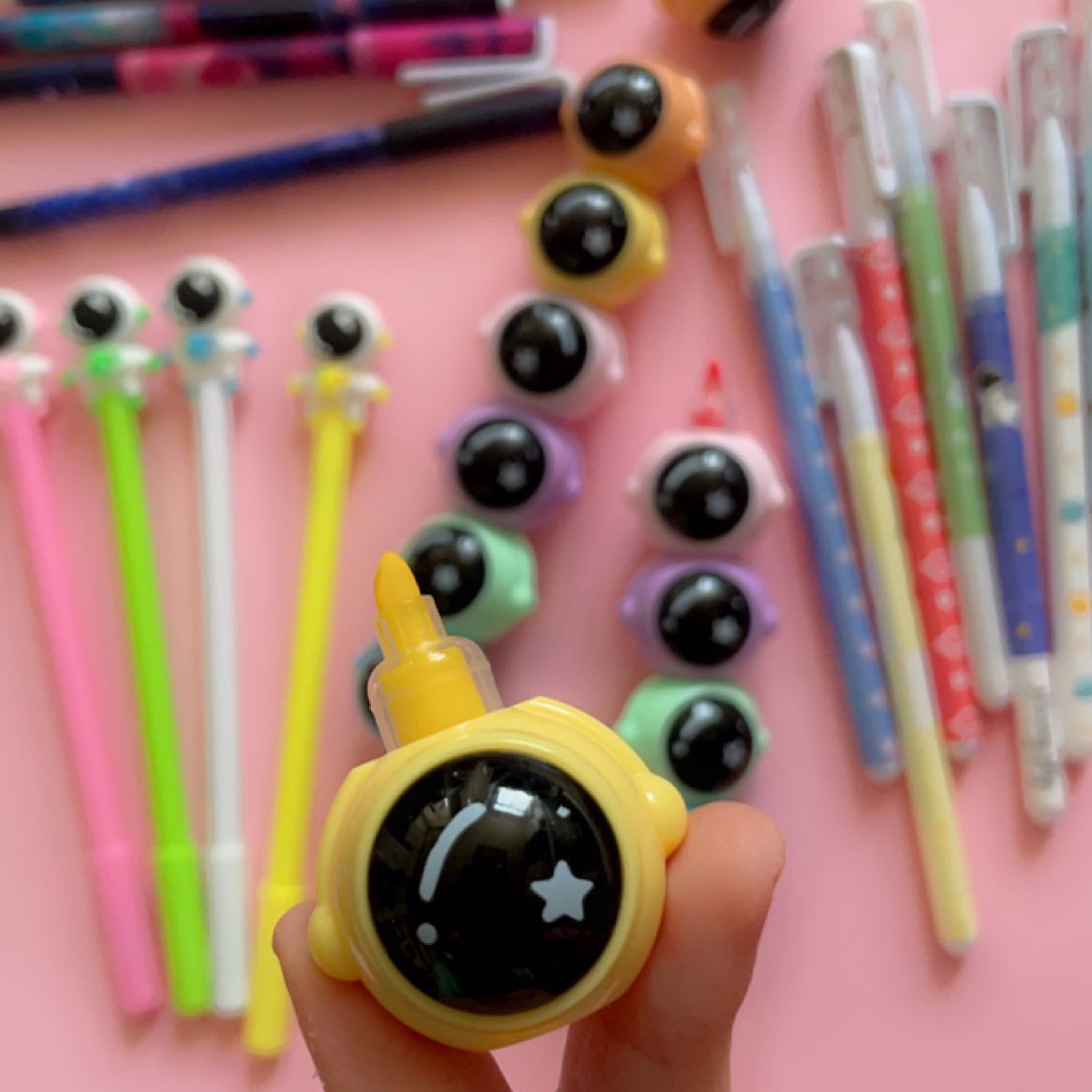 هایلایتر فانتزی پنج رنگ فضایی رنگهای زیبا و جذاب خوش دست