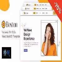 دانلود Boston قالب نمونه کار ری اکت نکست جی اس