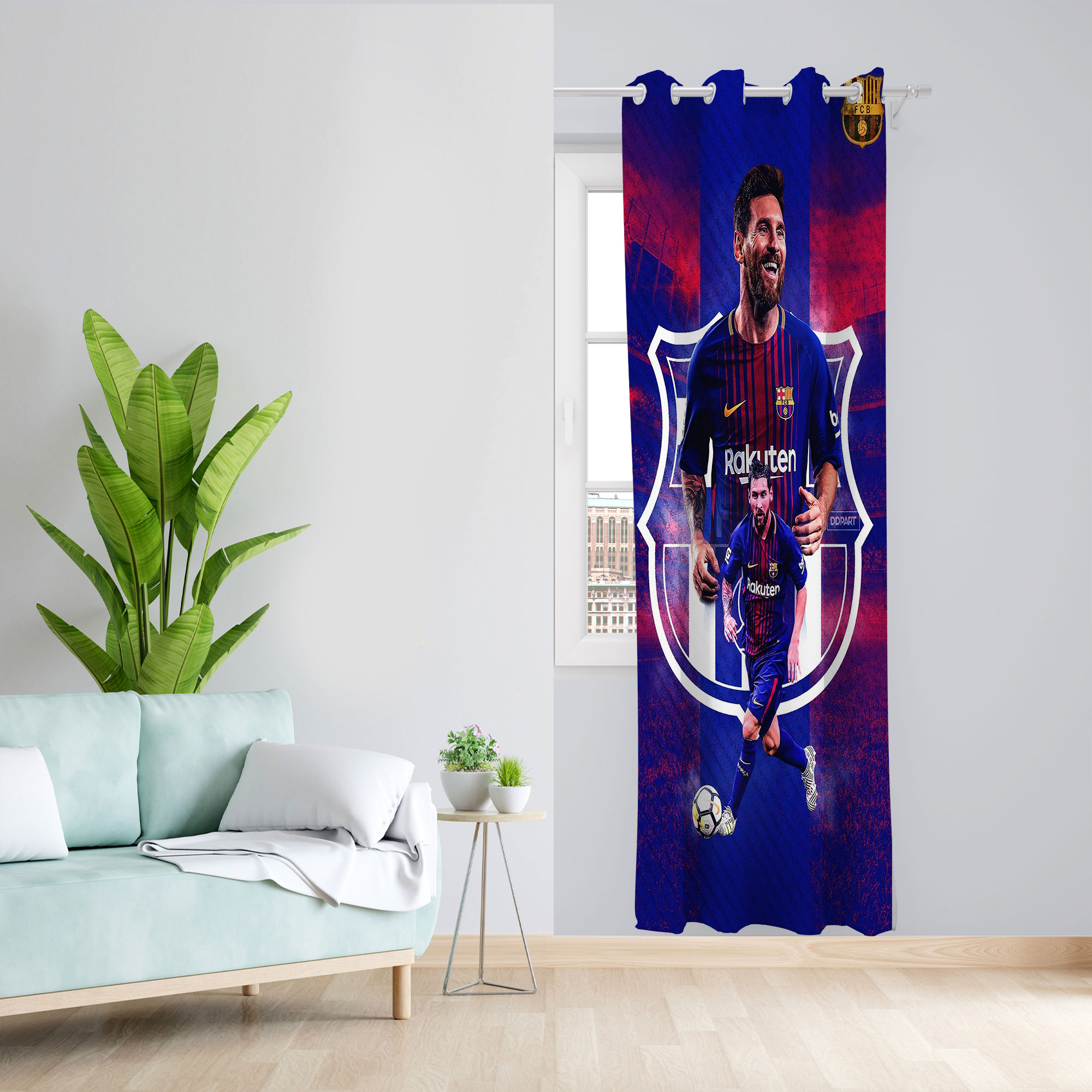 پرده مدل طرحدار مخمل پانچی کد 1889 سایز 140x280 سانتی متر