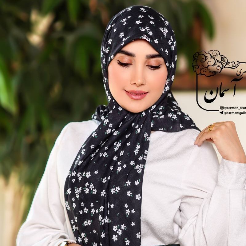 روسری نخ وی آی پی قواره دار  140 خنک و زیبا در طرح کد1023
