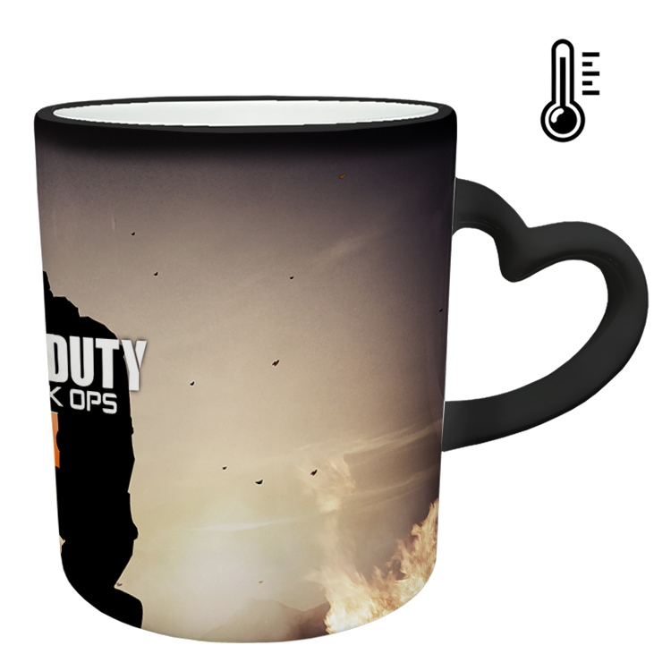 ماگ حرارتی مدل دسته قلبی طرح بازی کال آف دیوتی call of duty کد 68