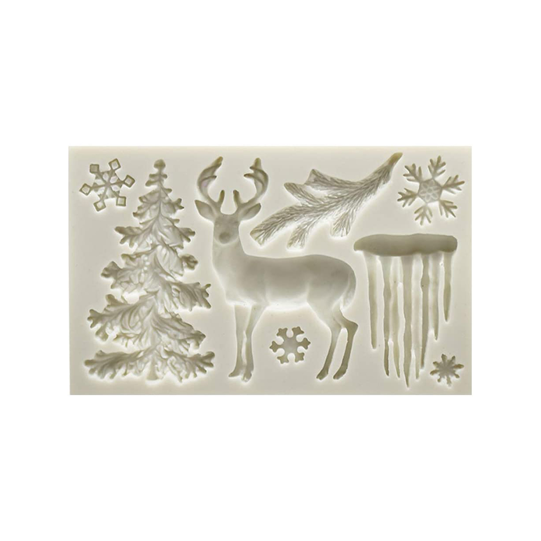 مالد فوندانت مدل گوزن و درخت