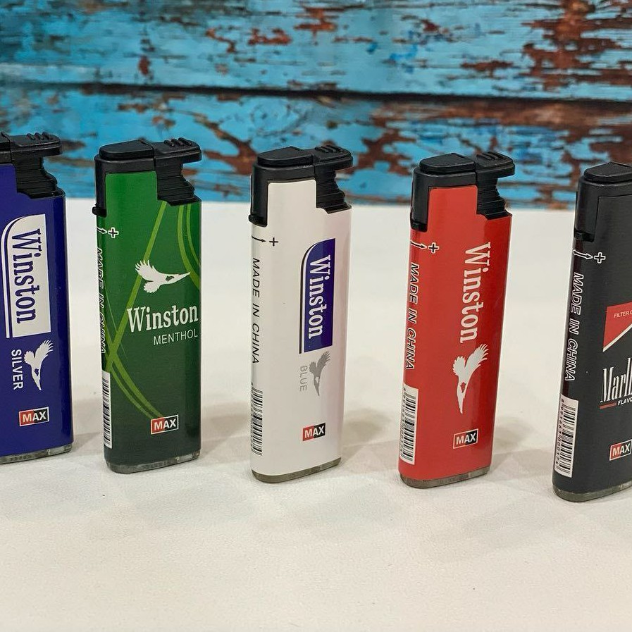 فندک المنتی دردار   MAX طرح سیگار  عمده با رنگ جذاب   بسته 50 عددی