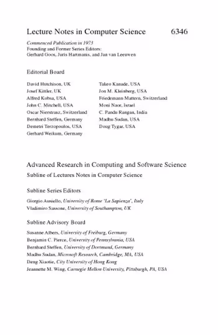 خرید و دانلود نسخه کامل کتاب Algorithms – ESA 2010: 18th Annual European Symposium, Liverpool, UK, September 6-8, 2010. Proceedings, Part I
