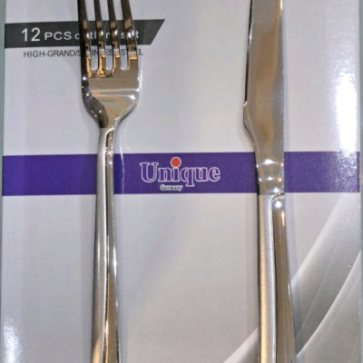 کارد و چنگال یونیک مدل ناخنی بسته 12 عددی