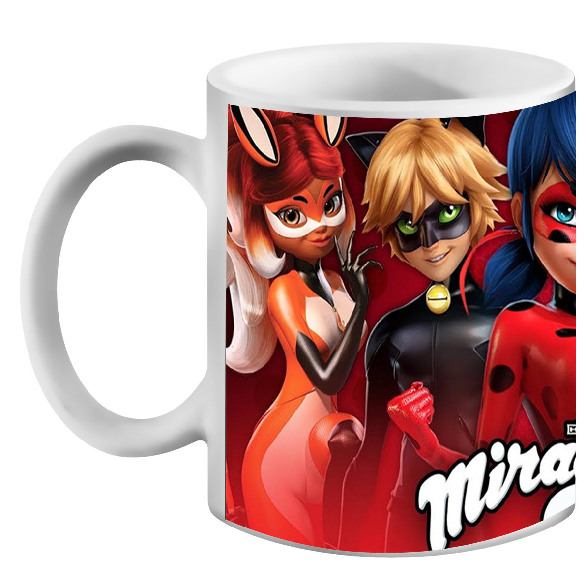 ماگ مدل دختر کفشدوزکی و پسر گربه ای کد 08