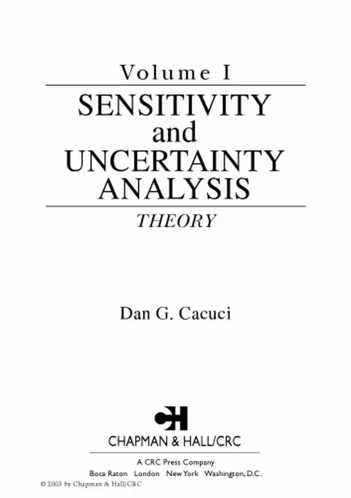 خرید و دانلود نسخه کامل کتاب Sensitivity &amp; Uncertainty Analysis, Volume 1: Theory
