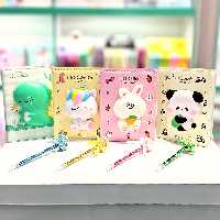 دفتر اسکوییشی دار معطر 80 برگ جذاب و دلبر همراه با خودکار دفتر اسکویشی دفتر خاطرات دفتر  خط دار دفتر 80 برگ 