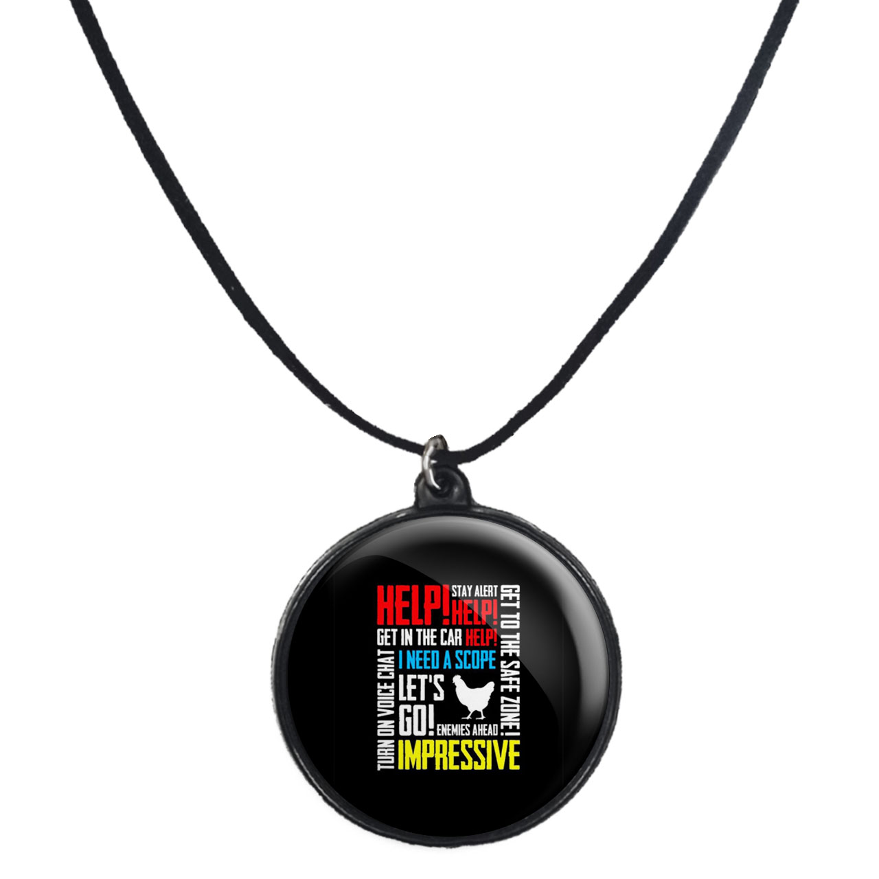 گردنبند پرمانه طرح PUBG کد pmb.27991 مدل دو طرفه