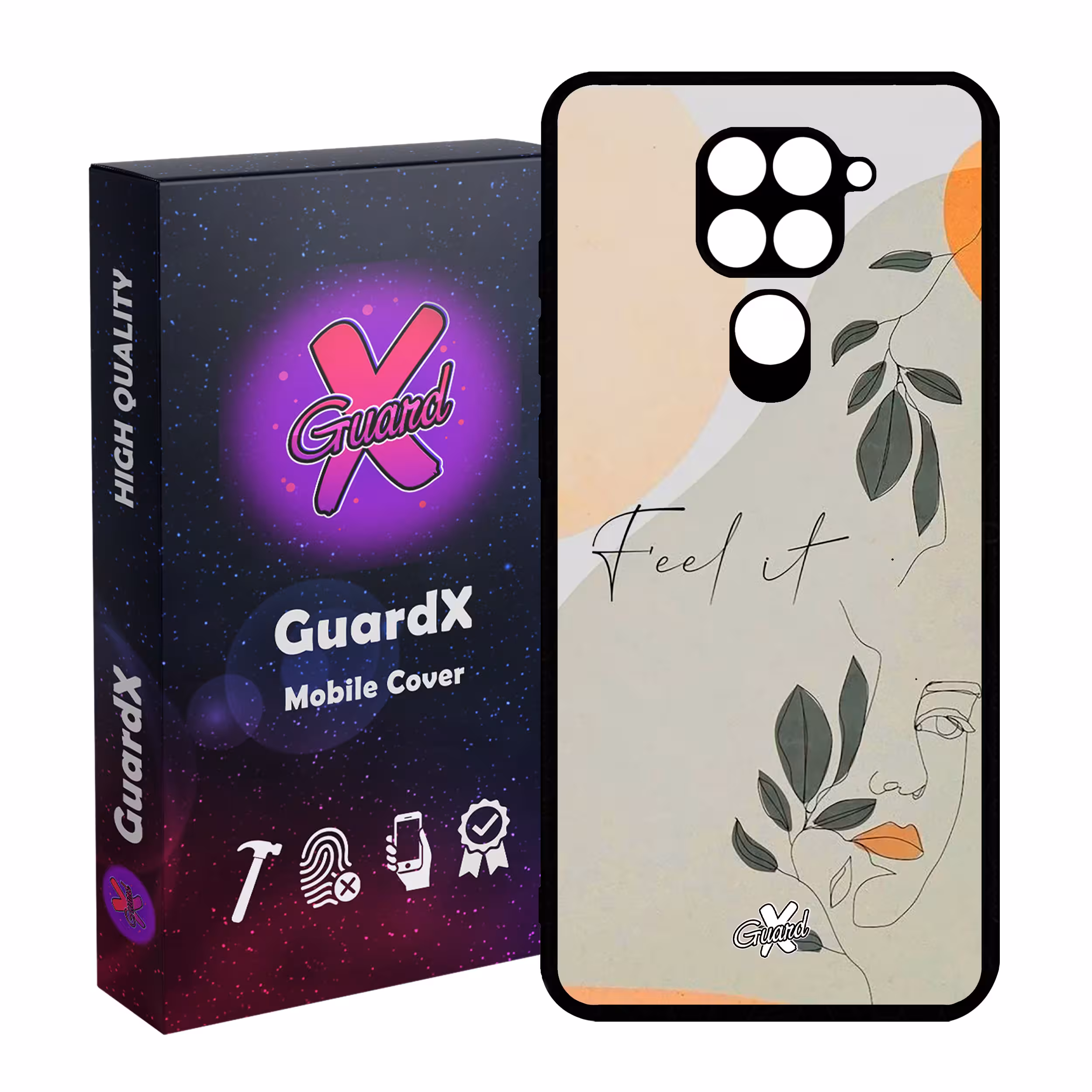 کاور گارد ایکس طرح دختر مدل Glass10387 مناسب برای گوشی موبایل شیائومی Redmi Note 9