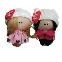 آویز عروسکی مدل دختر و پسر روسی کد 003 مجموعه 2 عددی