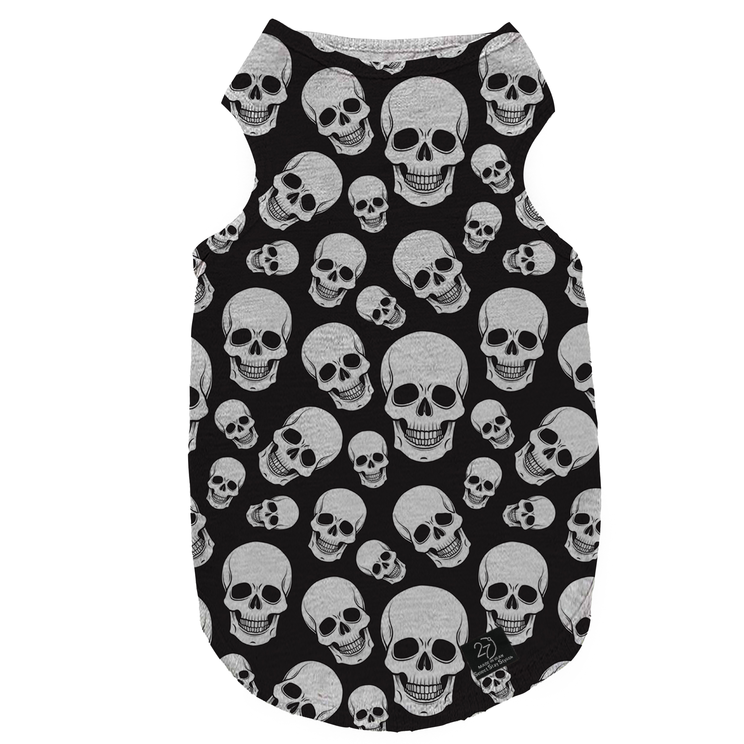 لباس سگ و گربه 27 طرح SKULL کد J20 سایز S