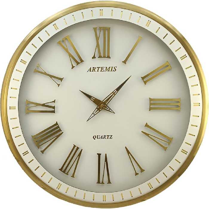 ساعت دیواری آرتمیس کد 2036 Gold White طلایی سفید