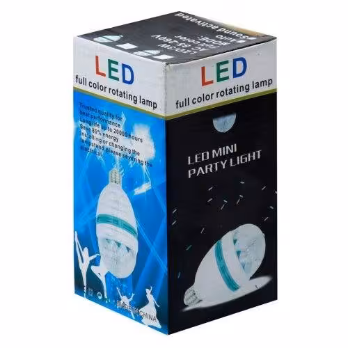 لامپ رقص نور گردان Rotating Lamp 3W E27